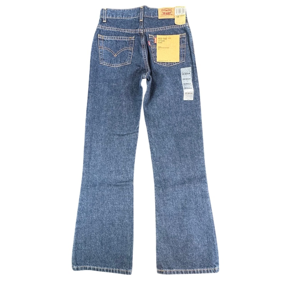 Levis 517 Flare Jeans‎ Girls 12 Blue Cotton Regular Fit Y2K New Old Stock